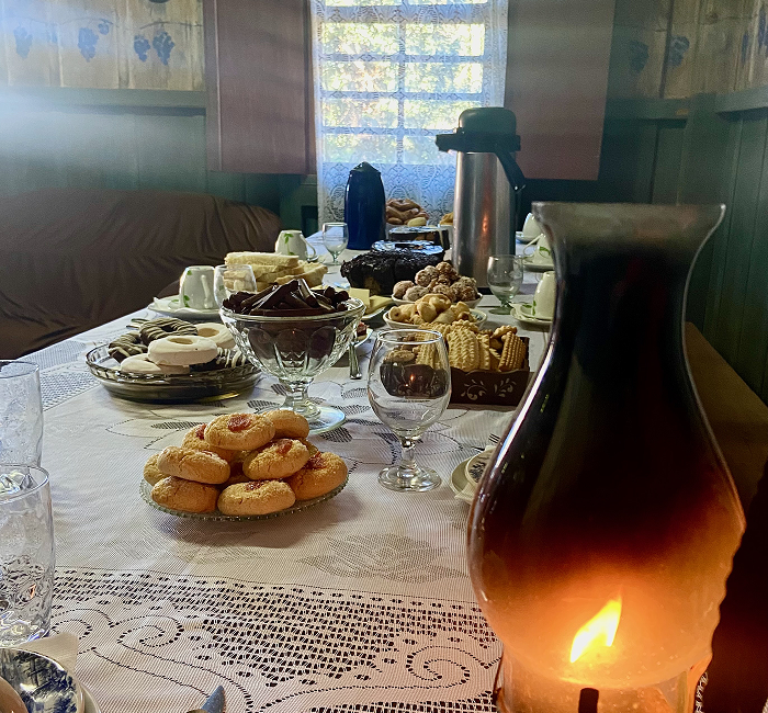 Café servido na vinícola