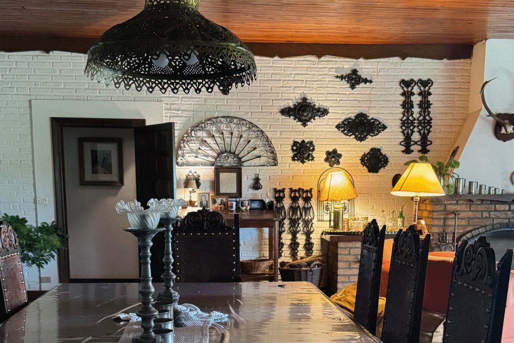 Sala de estar na Fazenda Pinhalzinho